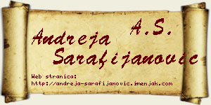 Andreja Sarafijanović vizit kartica